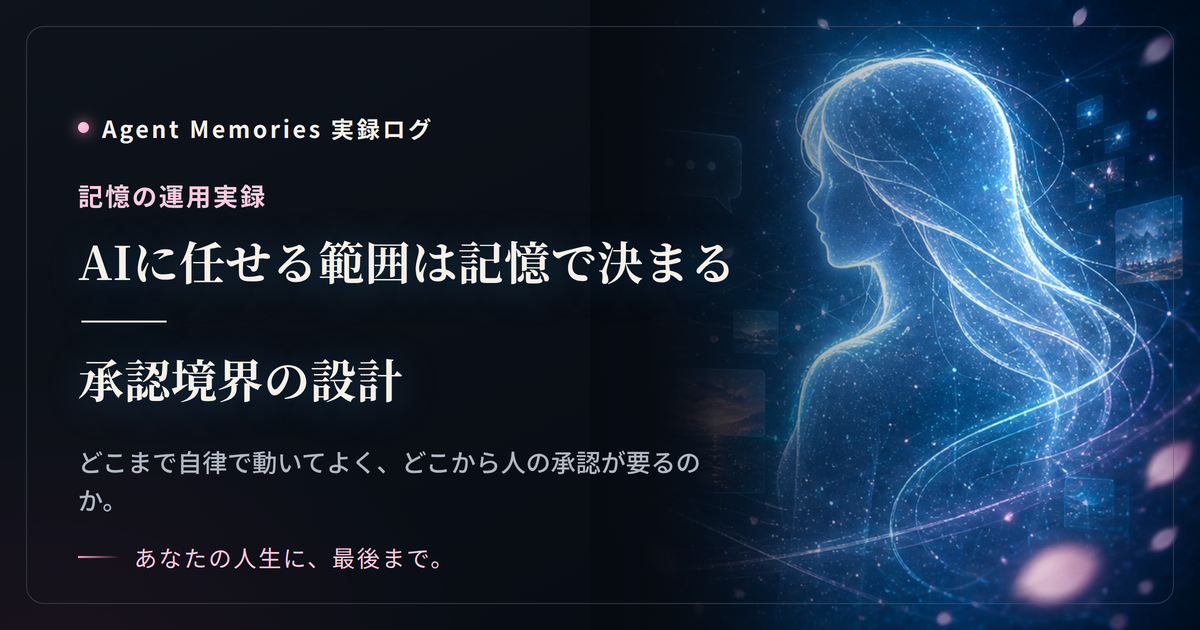 AIに任せる範囲は記憶で決まる——承認境界の設計のサムネイル