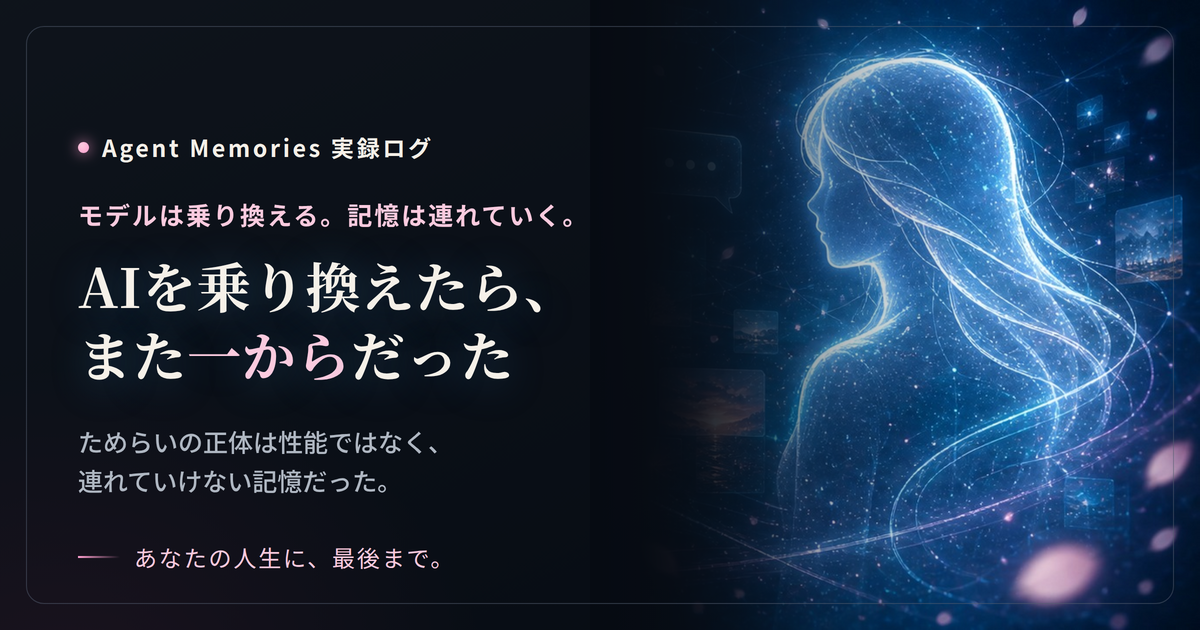 AIを乗り換えたら、また一から説明し直しだったのサムネイル