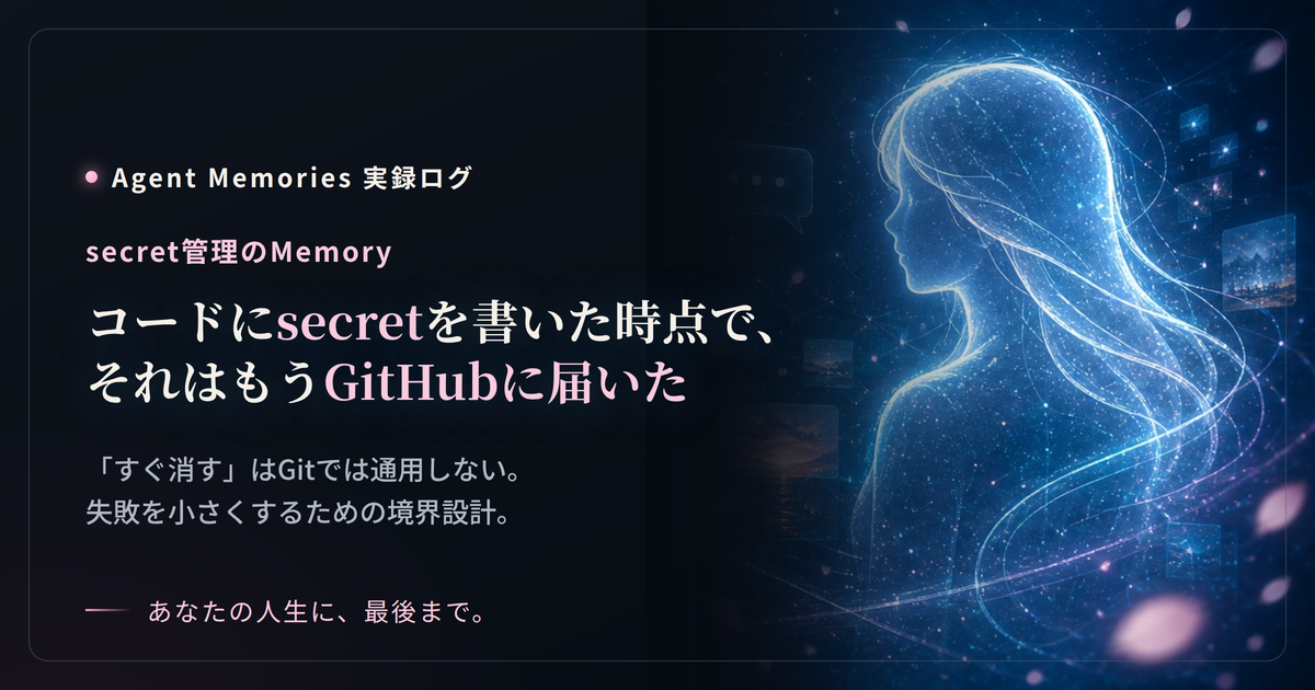 コードにsecretを書いた時点で、それはもうGitHubに届いた