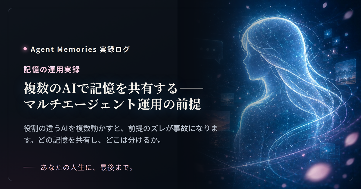 複数のAIで記憶を共有する——マルチエージェント運用の前提のサムネイル